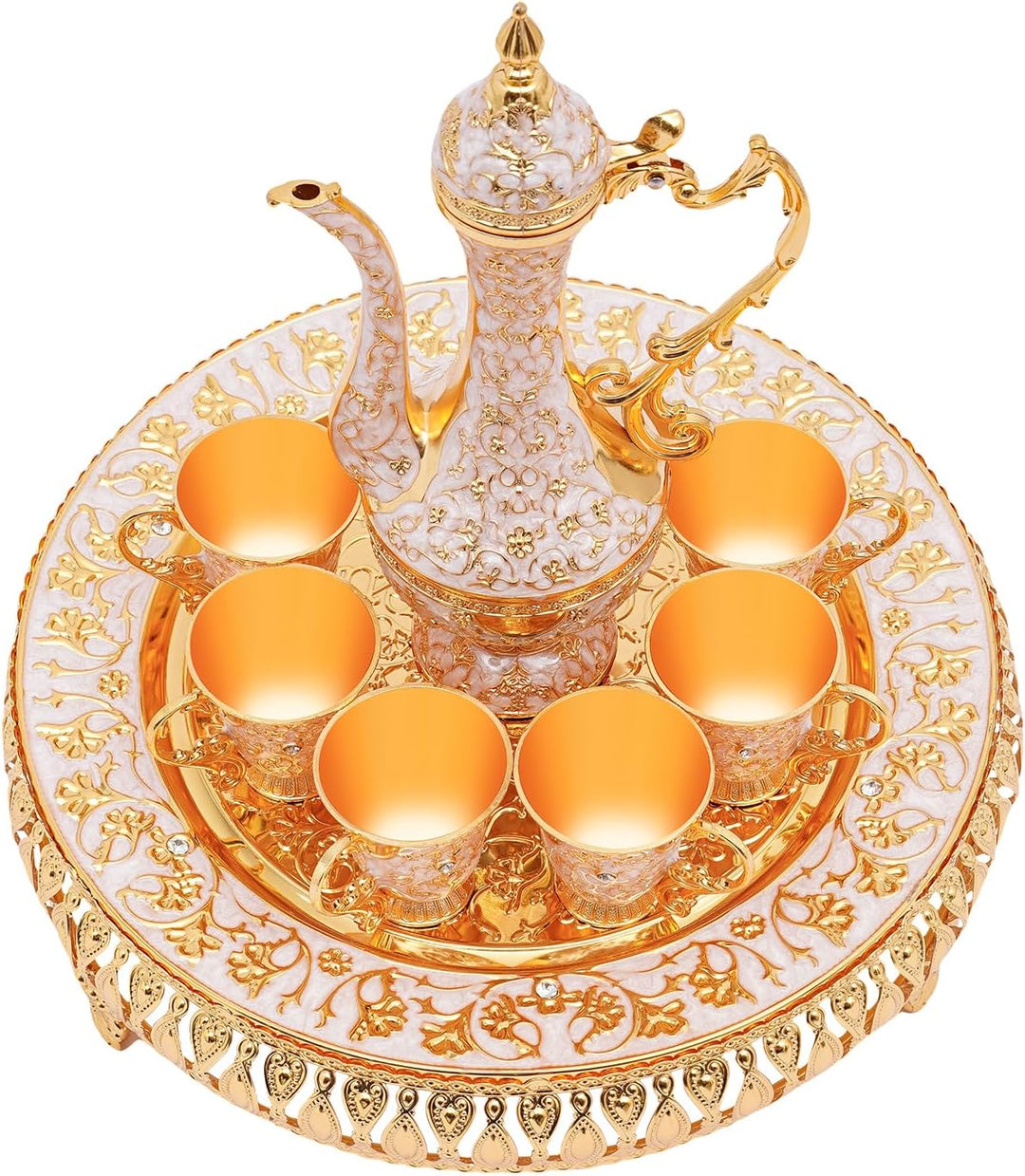 8-Teilig Teeservice Set Europäisch Porzellan,Kaffeetasse und Teeservice Set,für Teetisch Dekoration