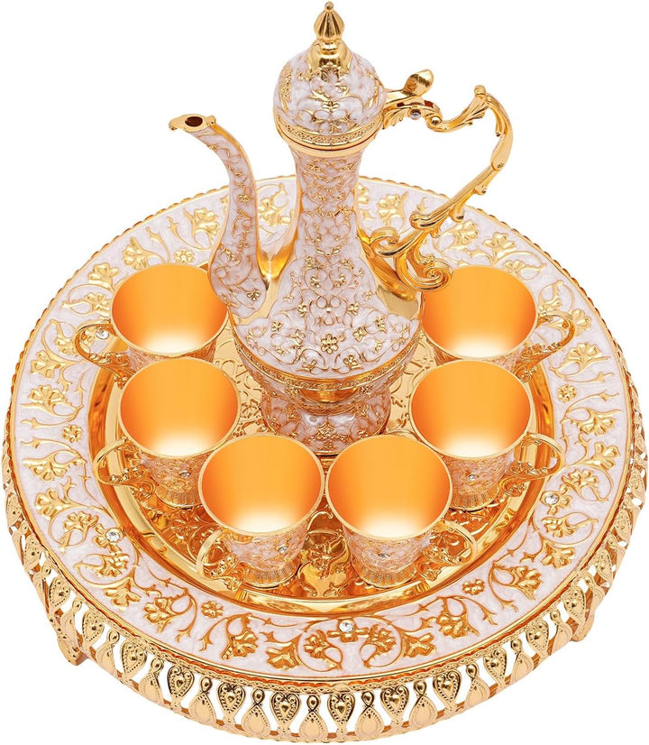 8-Teilig Teeservice Set Europäisch Porzellan,Kaffeetasse und Teeservice Set,für Teetisch Dekoration