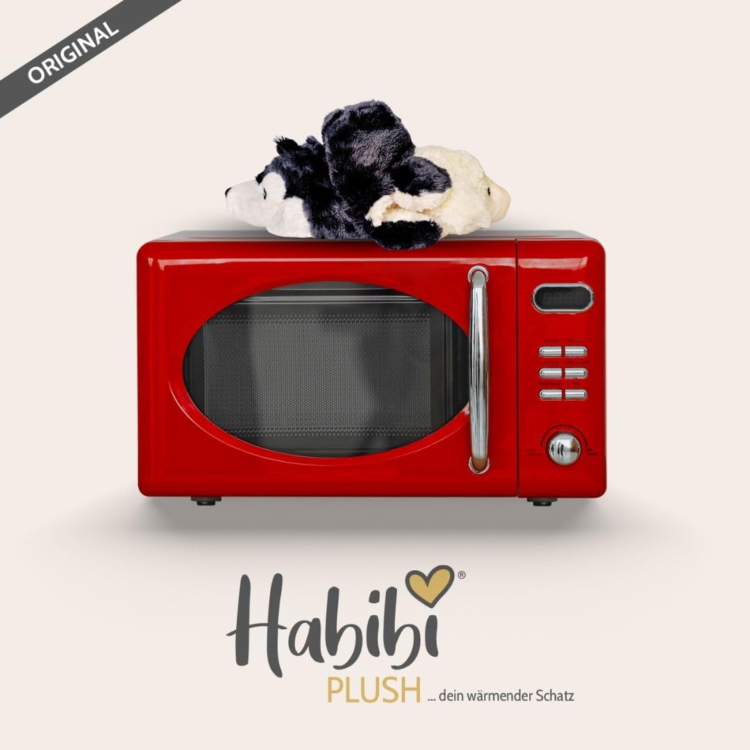 Habibi Plush Classic – 1863 Magic „Wolf/Schaf“ mit Hirsekörnerfüllung, verwandelbares Wärmestofftier