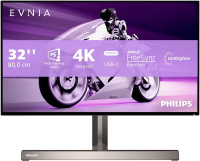 Philips Evnia 329M1RV - 32 Zoll UHD Gaming Monitor, HDR400, Ambiglow, FreeSync Premium Pro (3840x216