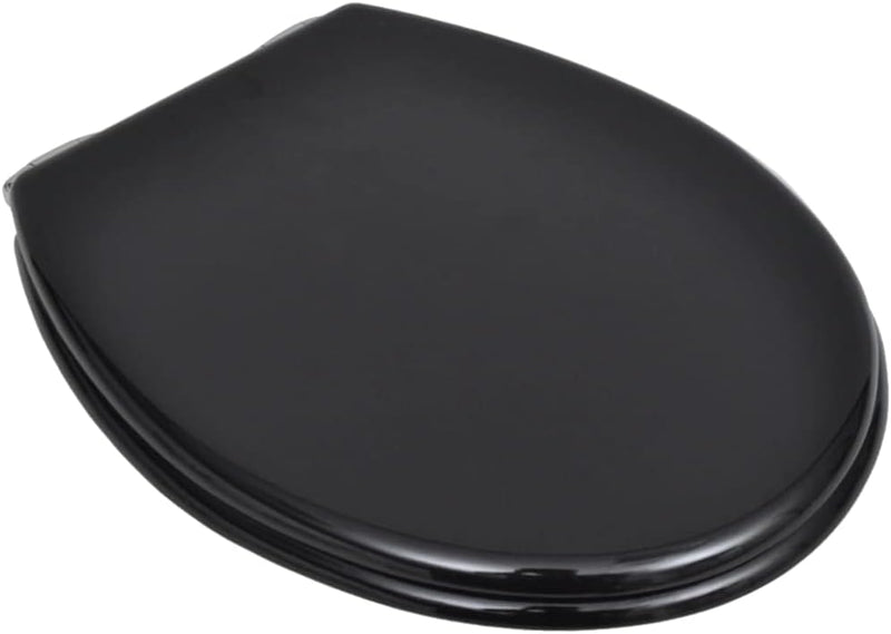 HOMIUSE Toilettensitze 2 Stk. mit Absenkautomatik MDF Schwarz Toilettendeckel Wc Sitz mit Absenkauto