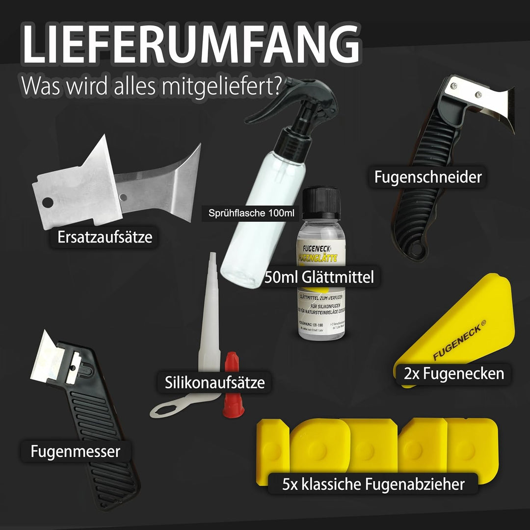 Das perfekte Fugenabzieher Set mit allem was du brauchst - Für Anfänger und Profis mit Anleitung (FU