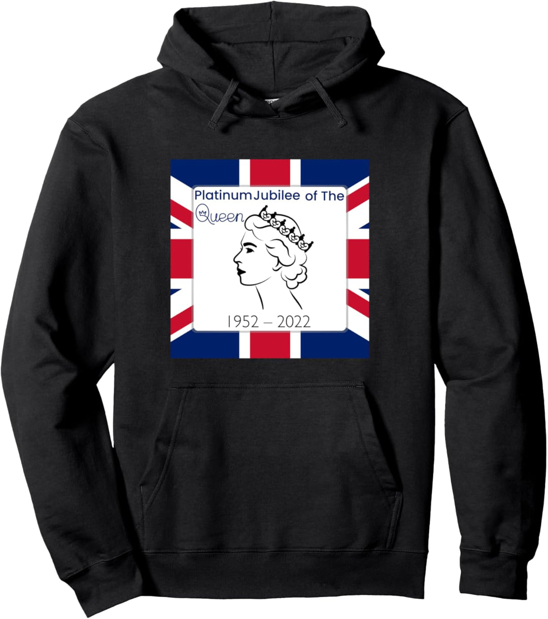 Elizabeth Platinum Jubilee t shirt Queen Crown British Flag Pullover Hoodie
