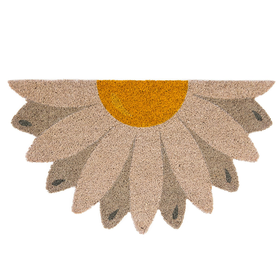 FISURA – Fussmatte “Better Late” aus Kokosnuss mit Rutschfester PVC-Basis. Handbemalte Innenmatte in