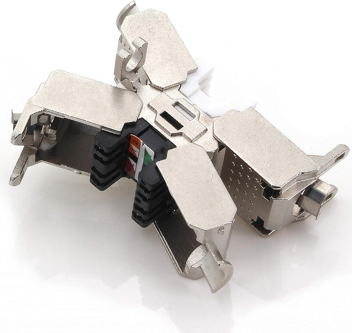 1aTTack.de Cat. 6A Keystone Verbinder werkzeuglos Schneidklemme auf Schneidklemme AWG 22 bis AWG 26