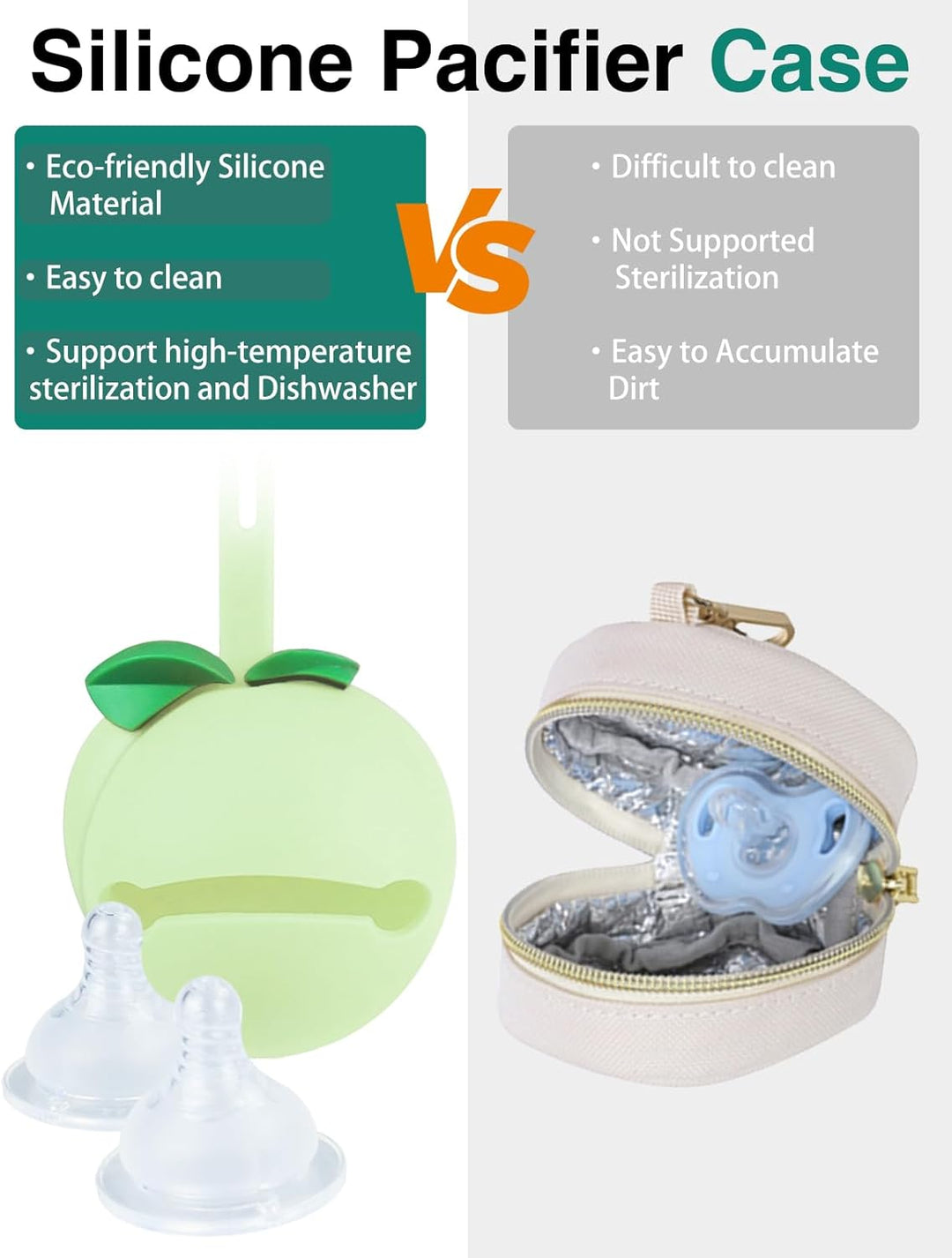KUBYA Unisex Diaper with Pacifier Case-1 Wickeltasche Cosody Mommy Bag Schwarz, Schwarz