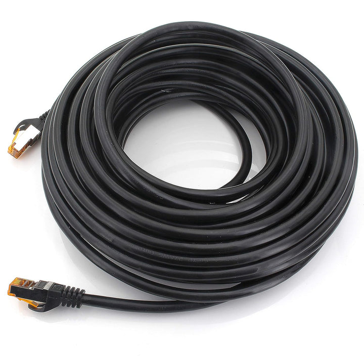 1aTTack.de 368262 Cat.6a Outdoor Netzwerkkabel 45m - schwarz - Cat6a Patchkabel (SFTP PIMF) 10 Gb/s