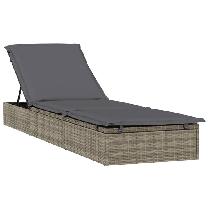 vidaXL Sonnenliege 2 STK., Gartenliege Verstellbare Sitzfläche, Liegestuhl Liege mit Tisch, Relaxlie
