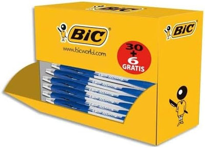 BIC 920286 Kugelschreiber Atlantis Classic, in Blau, Strichstärke 0,4 mm, nachfüllbar, 36er Pack, Id