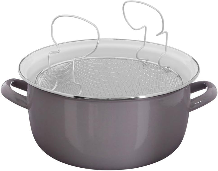 Premier Housewares 0102117 Fritteuse, Glas, Metall, 5 liters, grau, H16 x W33 x D27cm Grau Fritteuse