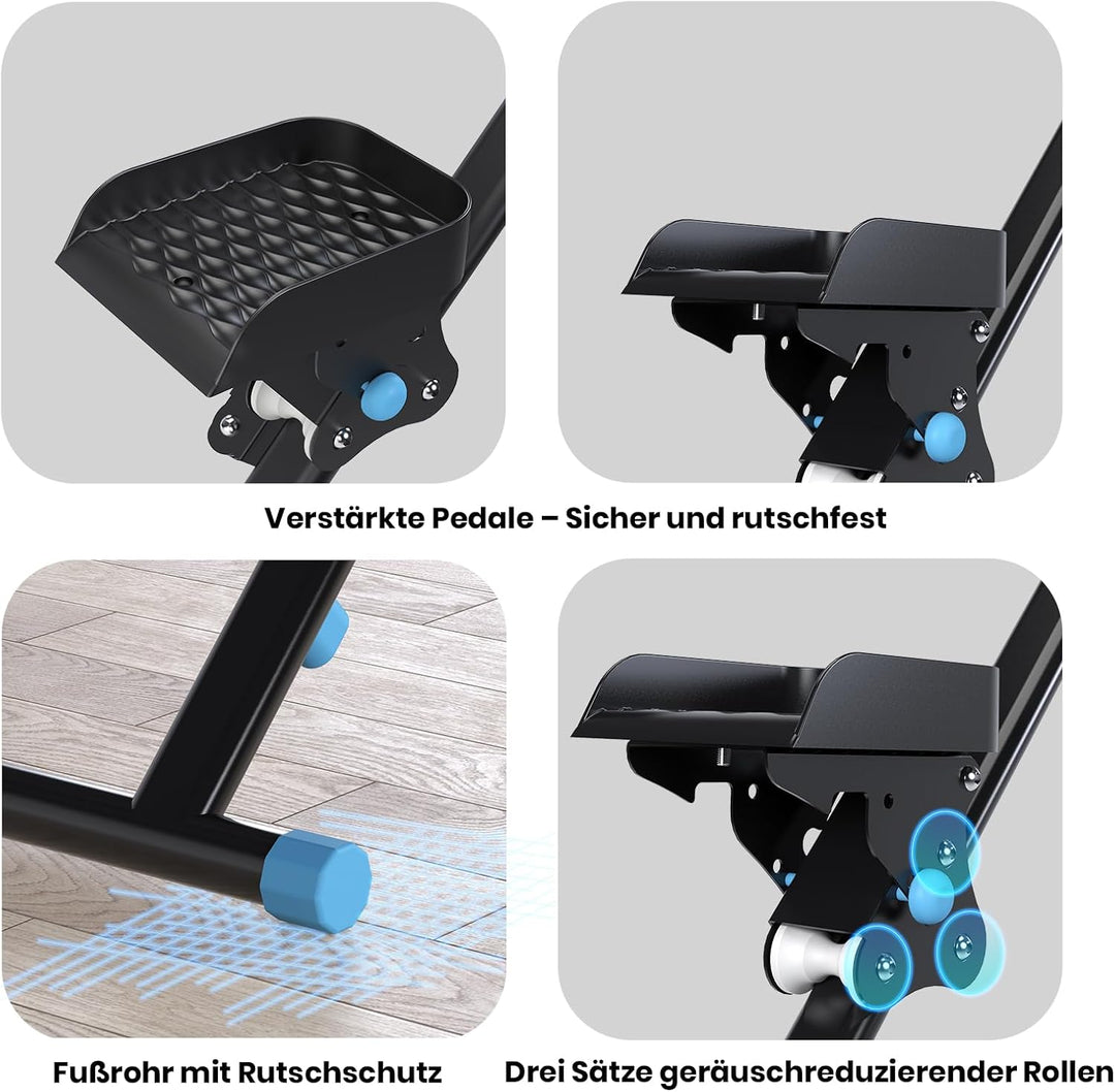 Mdeam Stair Stepper für Zuhause, Vertikaler Stepper mit Erweitertem Schrittbereich, Klappbarer Trepp