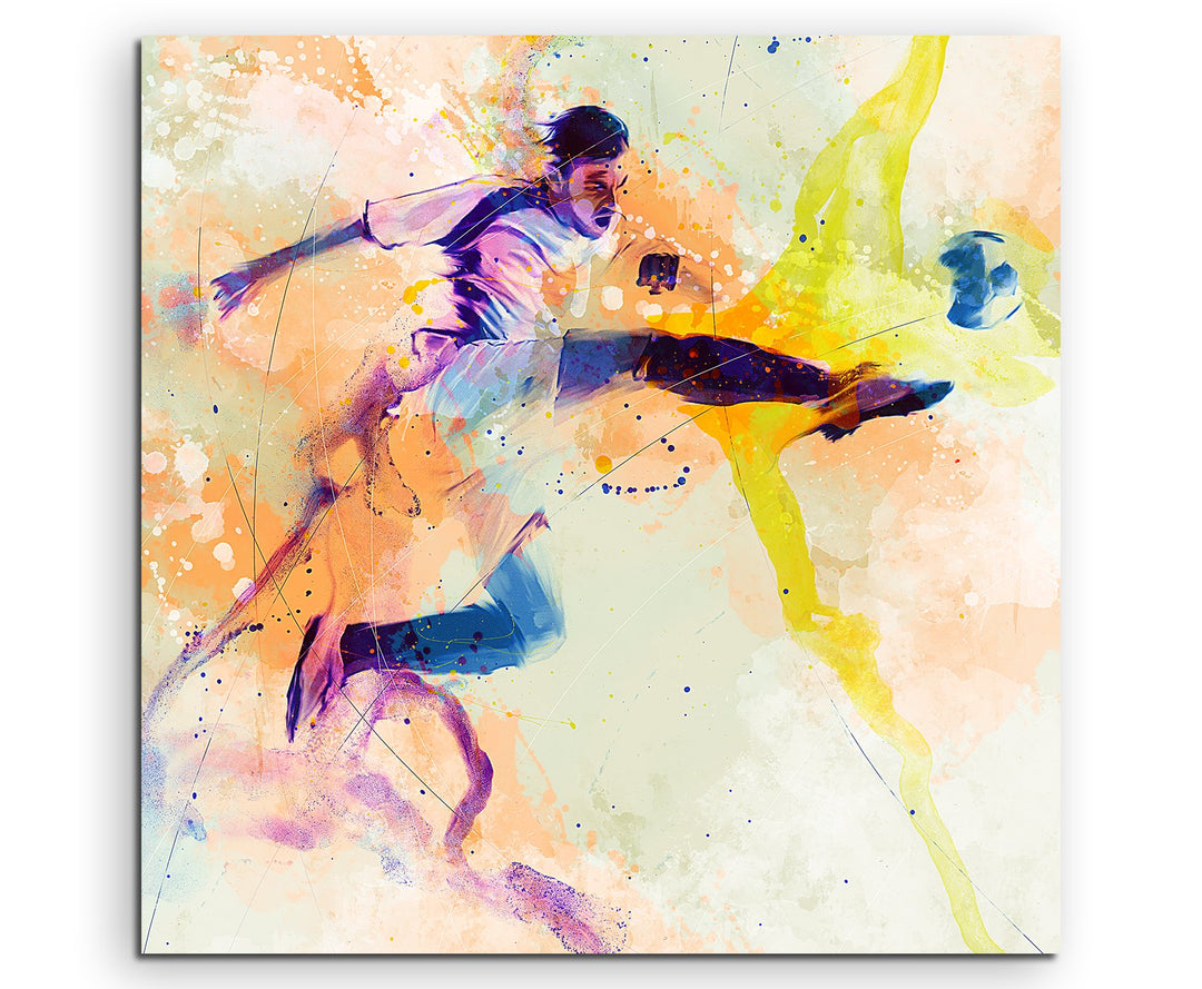 Fussball I 60x60cm Wandbild SPORTBILD Aquarell Art tolle Farben von Paul Sinus