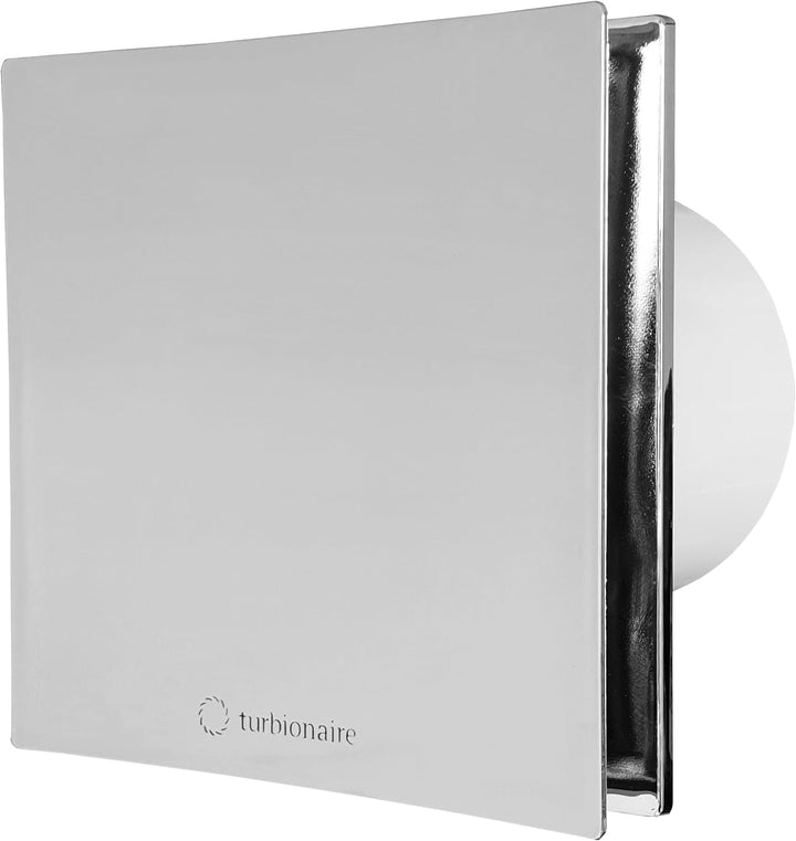 Turbionaire Arte 100 SC Bad Ventilator 100mm Verchromt für die Evakuierung Standard für Bad, Küche,