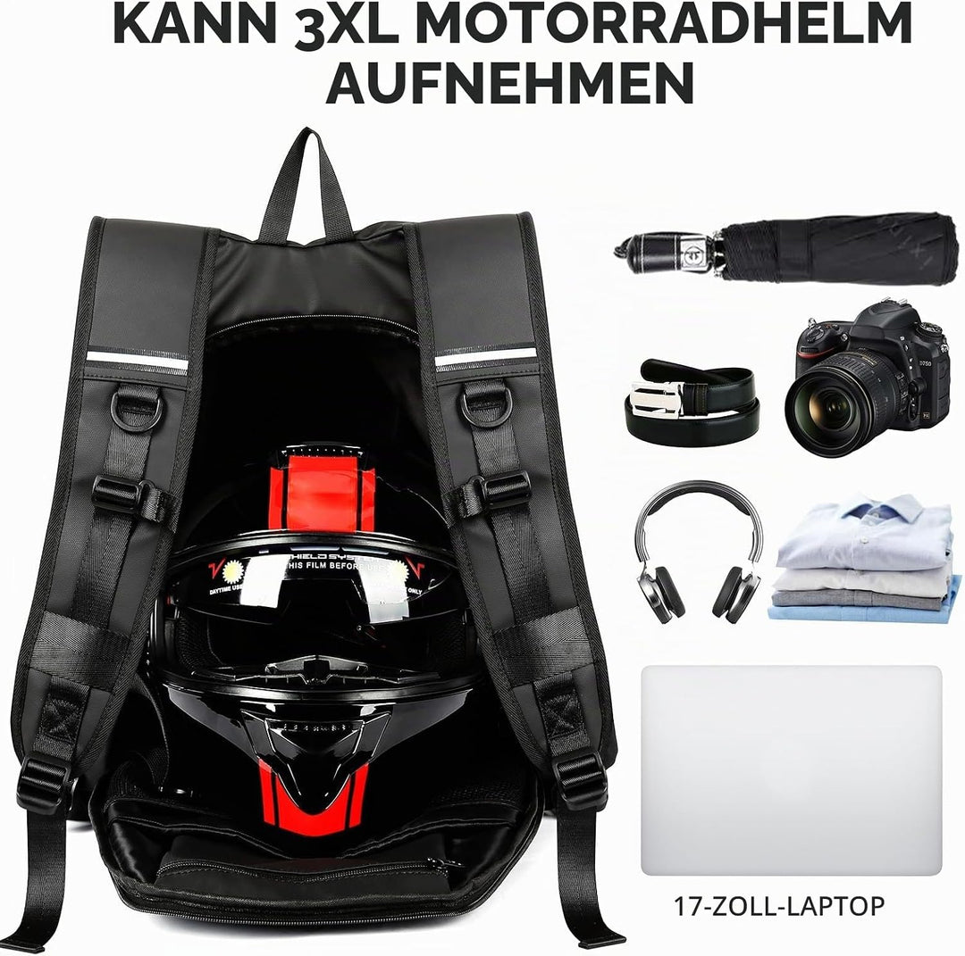 Motorradrucksäcke für Herren, wasserdichter Helmrucksack, Motorradzubehör, Laptoptaschen, Reiserucks