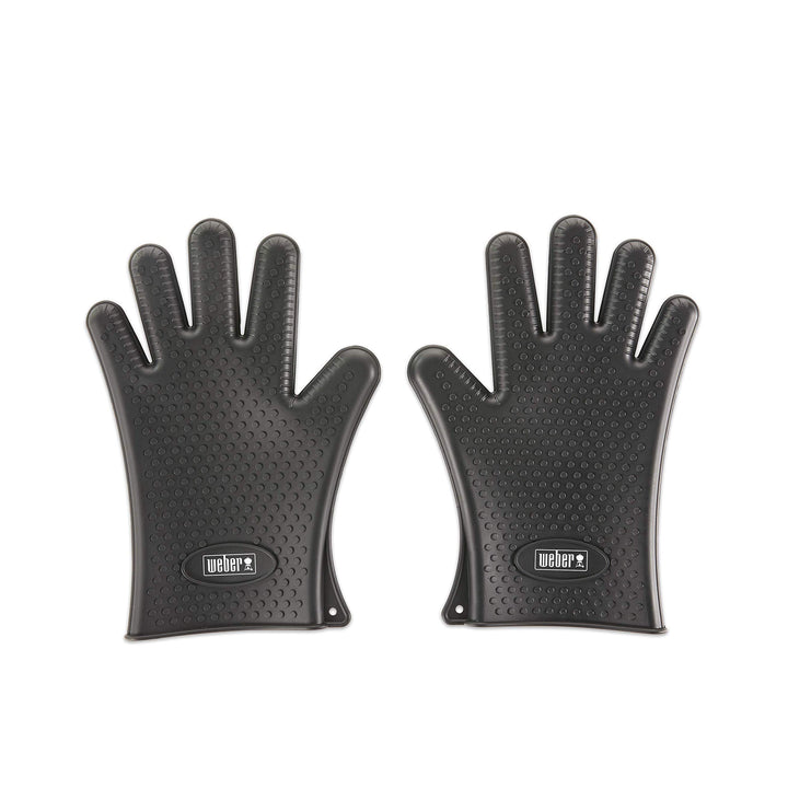 Weber 7017 Silicone Grilling Gloves, Black Einzelbett, Einzelbett