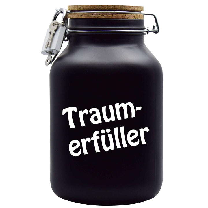 Spardose Traumerfüller Geld Geschenk Idee Schwarz XXL