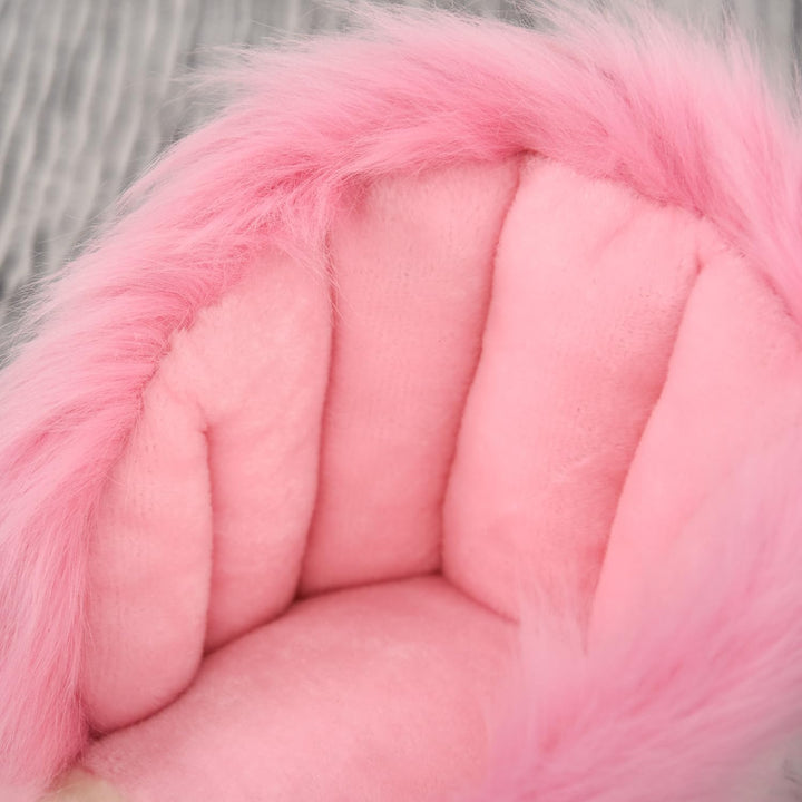 HOMCOM Schaukelpferd Schaukeltier mit Sound Effekt, Haltegriffen, Plüsch Baby Schaukelspielzeug Scha