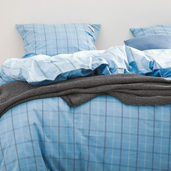 Marc O Polo Bettwäsche Tolva Soft Blue 1 Bettbezug 155 x 220 cm + 1 Kissenbezug 80 x 80 cm