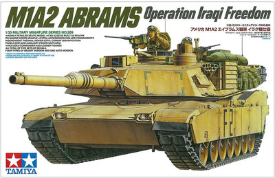 TAMIYA 300035269 300035269-1:35 US Kampfpanzer M1A2 Abrams Iraqi Freedom (2),originalgetreue Nachbil