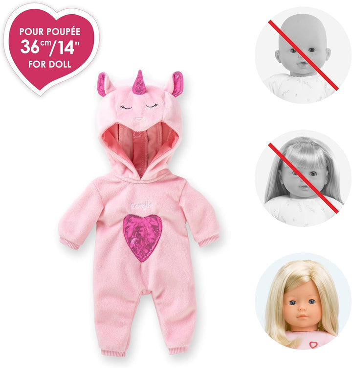 Einhornpyjama pink, für alle 36cm MaCorolle Ankleidepuppen, ab 3 Jahre