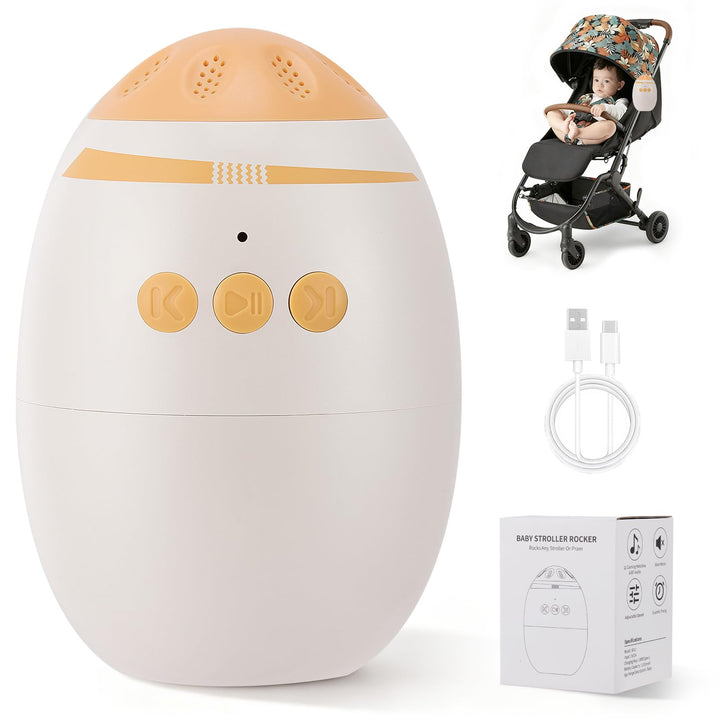 Kinderwagenschaukler, White Noise Machine Baby mit Baby Rocker 11 Beruhigende Klänge, Wiederaufladba