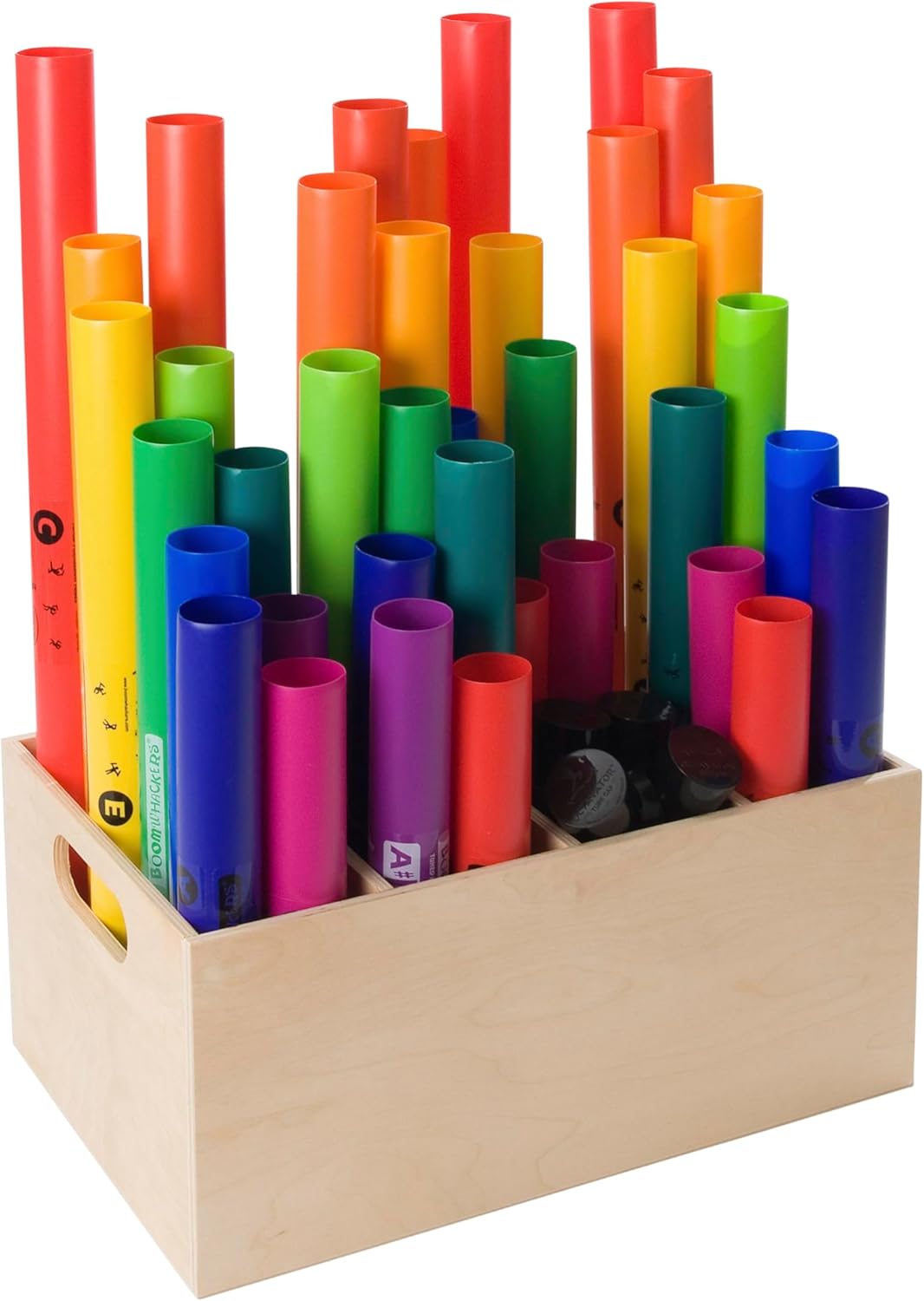 Betzold - Aufbewahrungsbox für Boomwhackers - Zubehör Holzbox Aufbewahrungsbox Mehrfarbig, Mehrfarbi