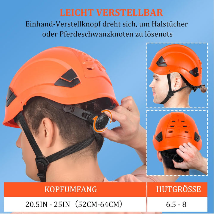 Schutzhelm belüftet, Sicherheitshelm bauhelm mit EN 397 Industriehelm, ANSI Z89.1 zugelassene Arbeit