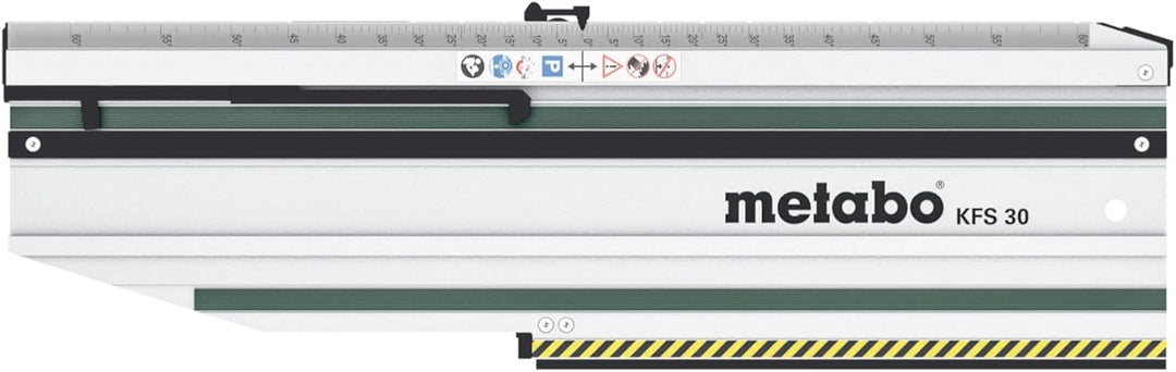 metabo Kappschiene KFS 30 - Präzise Kappschnitte, Winkel bis 60°, rutschfest, splitterfrei, integrie
