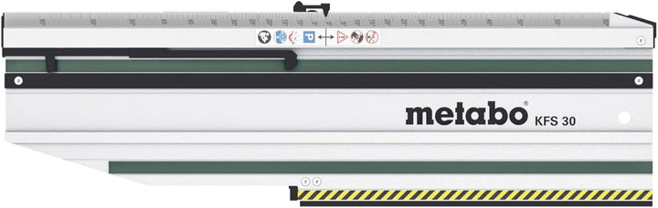metabo Kappschiene KFS 30 - Präzise Kappschnitte, Winkel bis 60°, rutschfest, splitterfrei, integrie