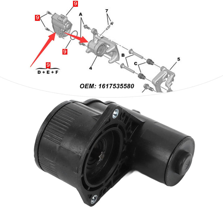 Auto Bremssattel Motor, Auto Hinterer Bremssattel Stellmotor Feststellbremssattel Motor 1617535580 E