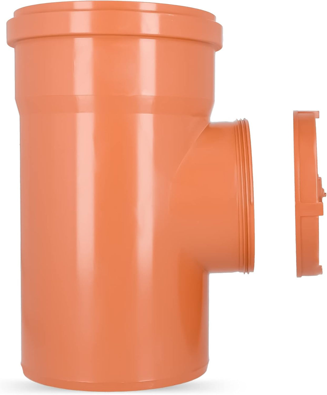 PP Reinigungsrohr Revisionsrohr Ø DN 200 mm Orange KG-Rohr mit Revisionsöffnung Gummidichtringen Sch