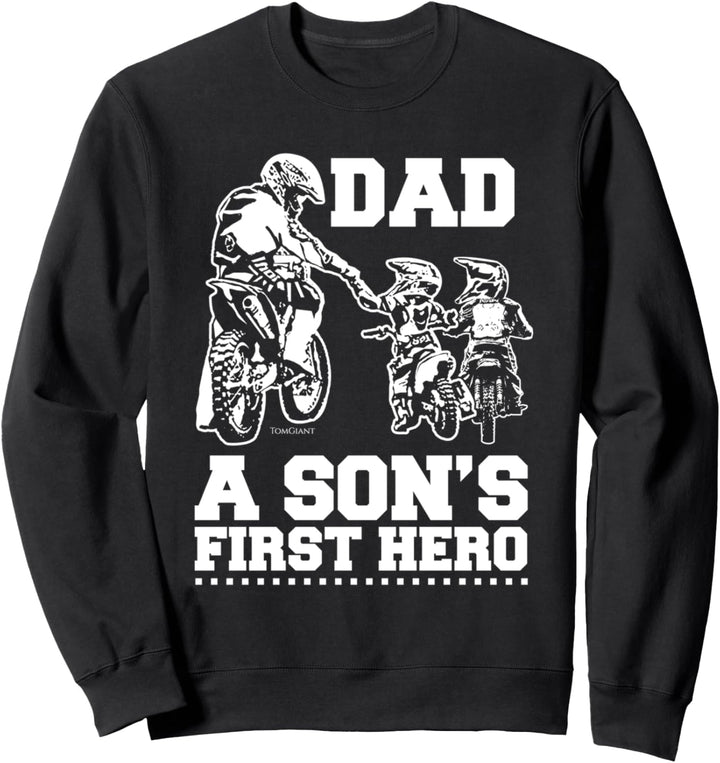 Motocross Dirt Bike Motorrad Superheld Vater Sohn Geschenk Sweatshirt