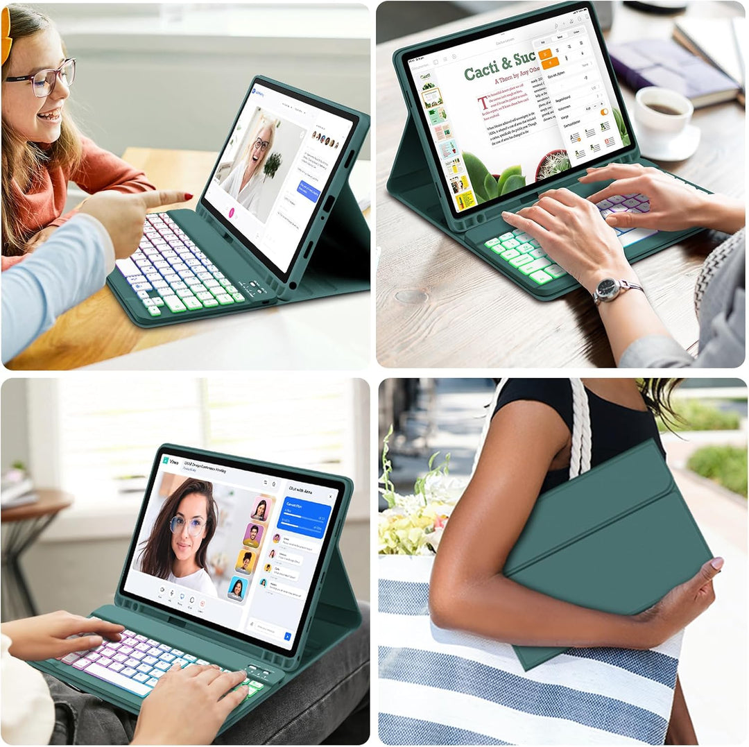 Bettdow für Samsung Galaxy Tab A9+/A9 Plus 2023 Tastatur Hülle, Deutsch QWERTZ Layout Abnehmbarer Be