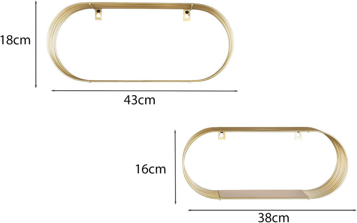 Mirrors & More 2er Regalset Joyce 82370179 Metall Schwarz