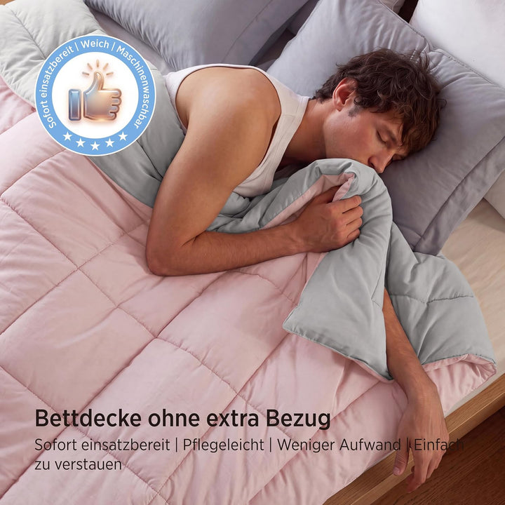 BEDSURE Bettdecke Ohne Bezug 135x200 - Bettdecke 135x200 für Allergiker, Warm &amp; Gemütlich Ganzjahres