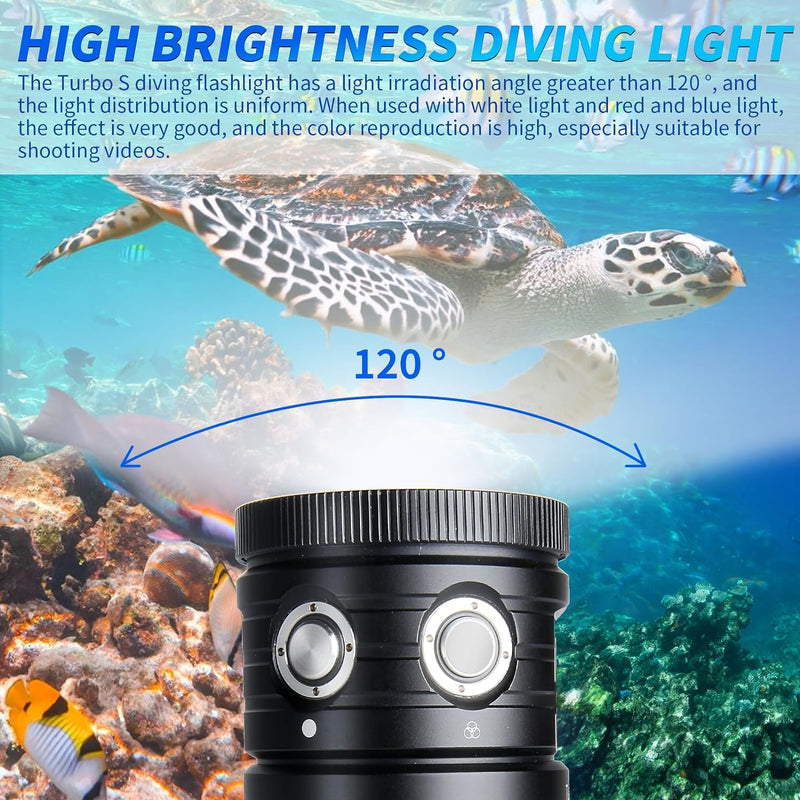 Tauchlampe,LetonPower TS 10000Lumens Unterwasser taschenlamp,100m Unterwasser videoleuchte,taucherla