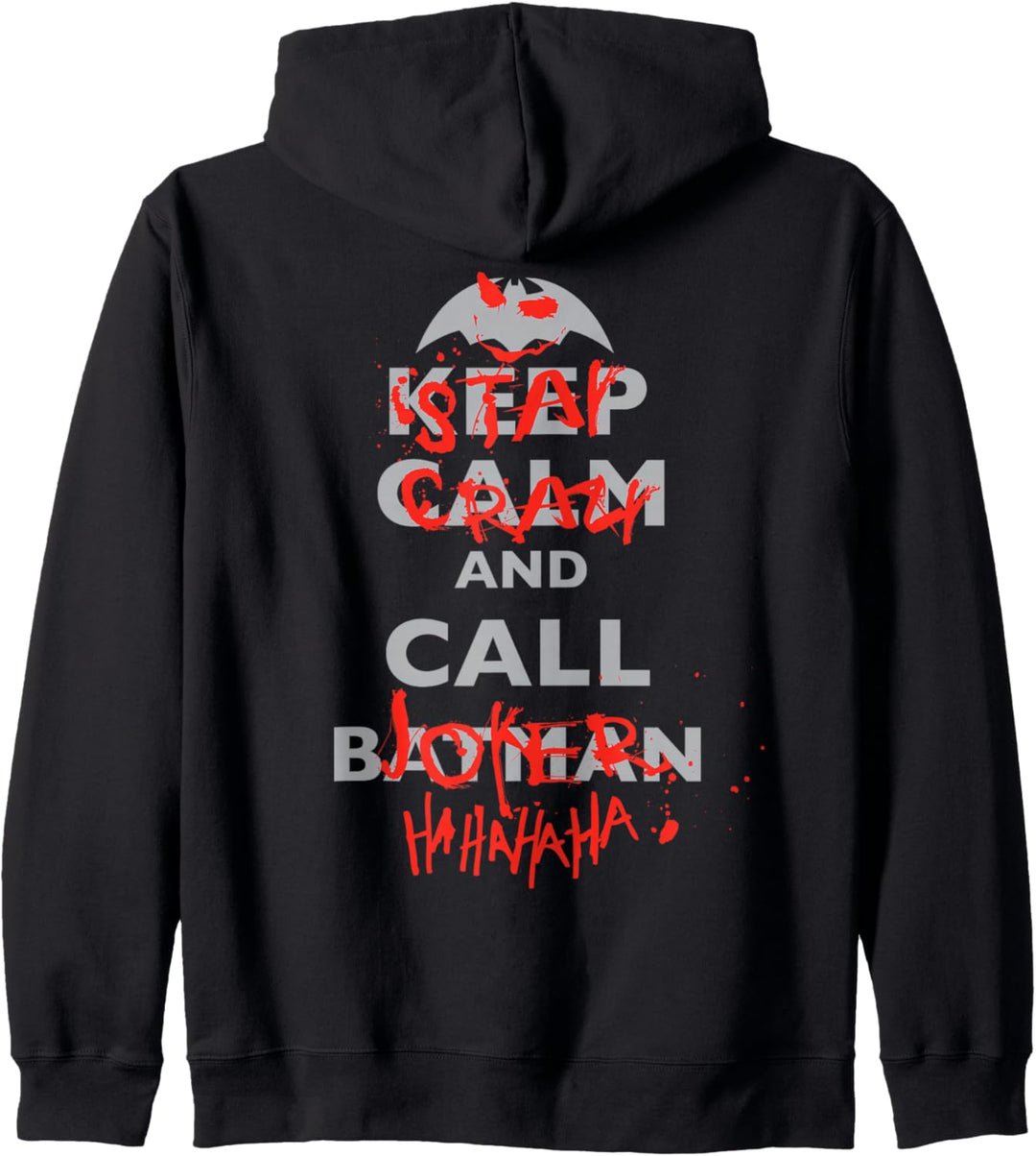 DC Joker Text Bleib verrückt Kapuzenjacke
