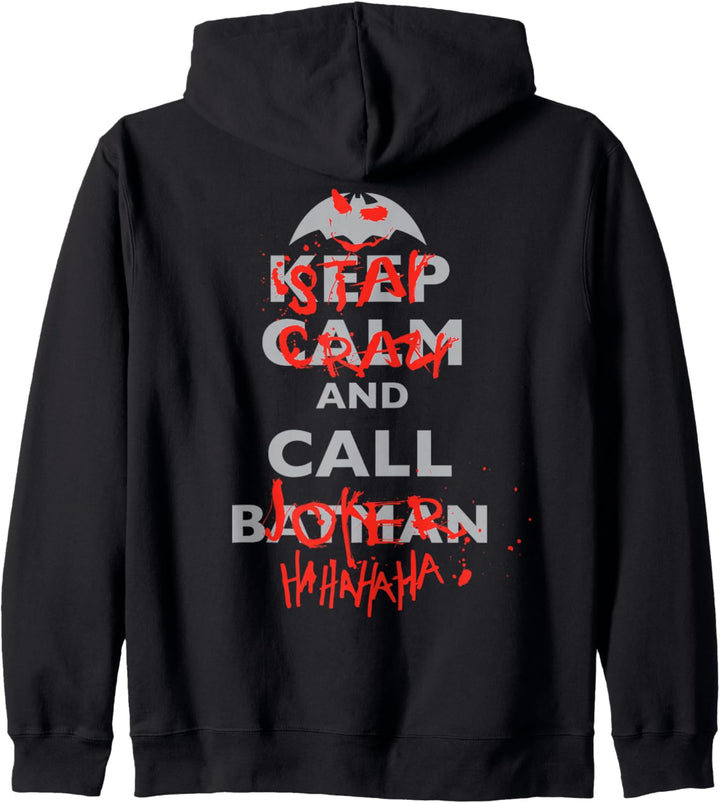 DC Joker Text Bleib verrückt Kapuzenjacke