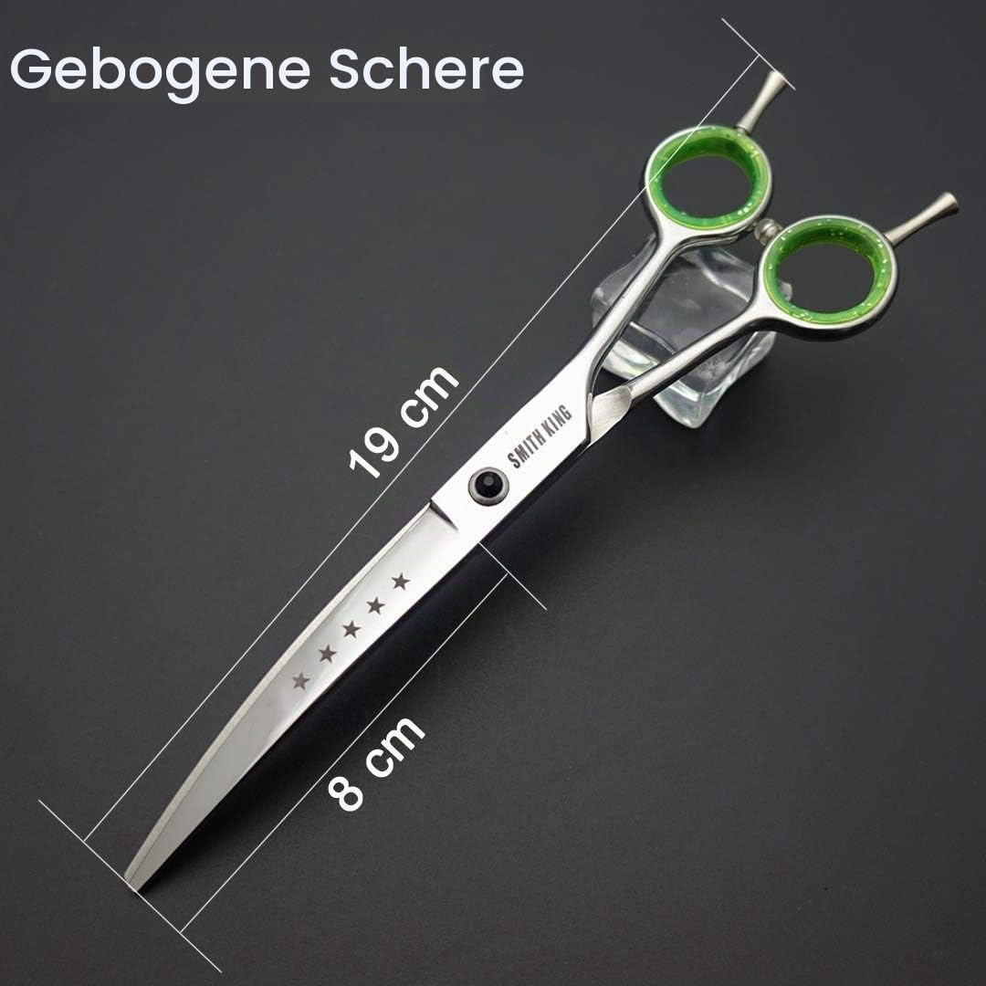 7,0 Zoll Professional Dog Grooming Scissors Set Gerade &amp; Ausdünnen &amp; Gebogen &amp; Chunker &amp; Kamm 5 Stüc