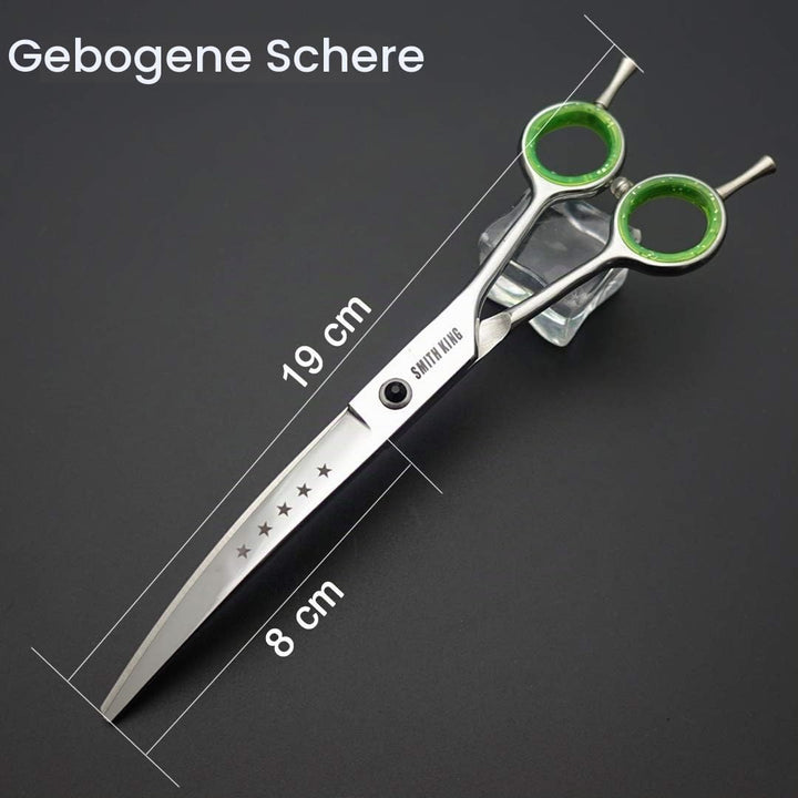 7,0 Zoll Professional Dog Grooming Scissors Set Gerade &amp; Ausdünnen &amp; Gebogen &amp; Chunker &amp; Kamm 5 Stüc