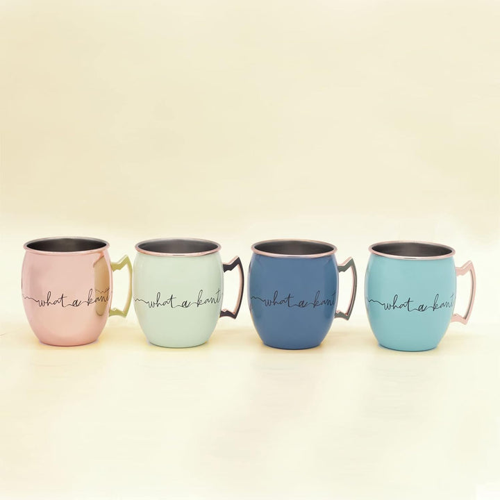 Whatakant - Moscow Mule Becher Set | 4er Flying Dutchman in Kupfer | 550 ml nachhaltige Kupferbecher