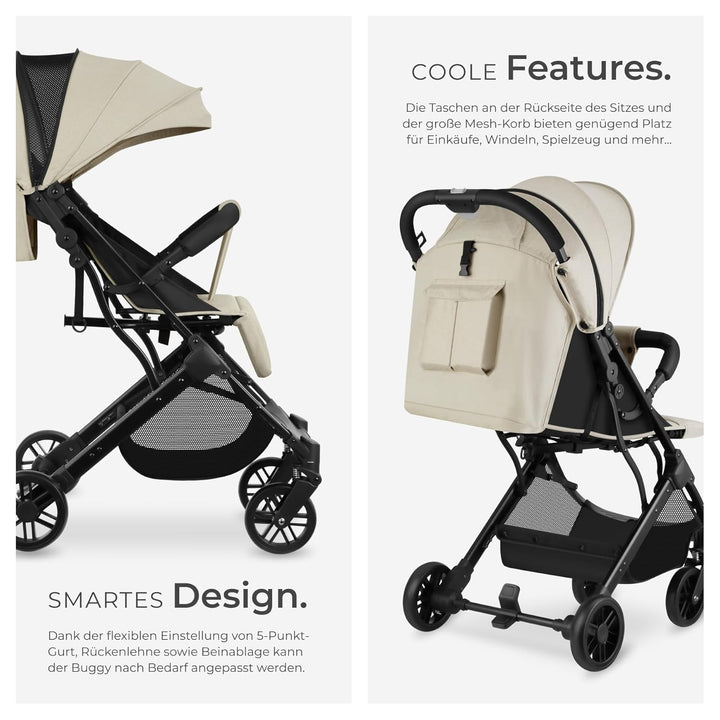 tectake® Buggy Kinderwagen von 0 bis 3 Jahre, Wagen für Baby Erstausstattung Neugeborene und Kinderb