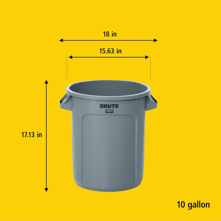 Rubbermaid Commercial Brute Round Container 75.7L - White Weiss 38 L, Weiss 38 L