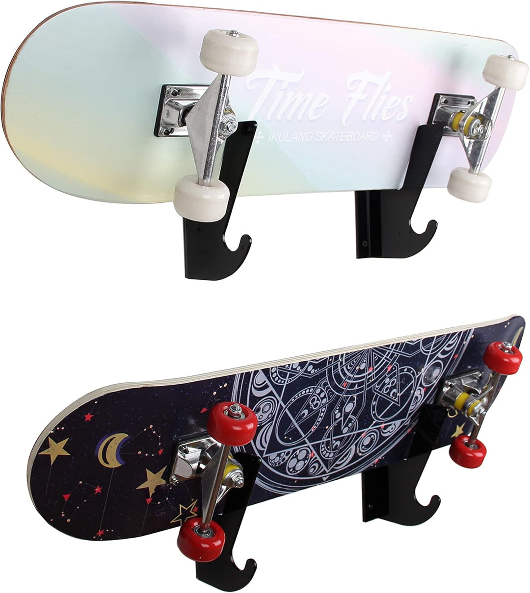 Skateboard Wandhalterung Display Rack, Skateboard Wandregal Display Rack mit Aufbewahrungshaken, Wan