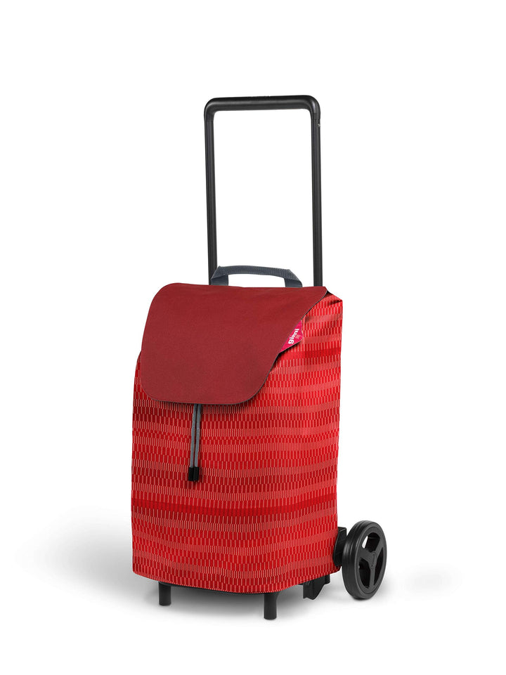 Gimi Easy Einkaufswagen, Tragkraft 30 kg, Legierter Stahl Polyester, rot, 40 L 40 L Rot