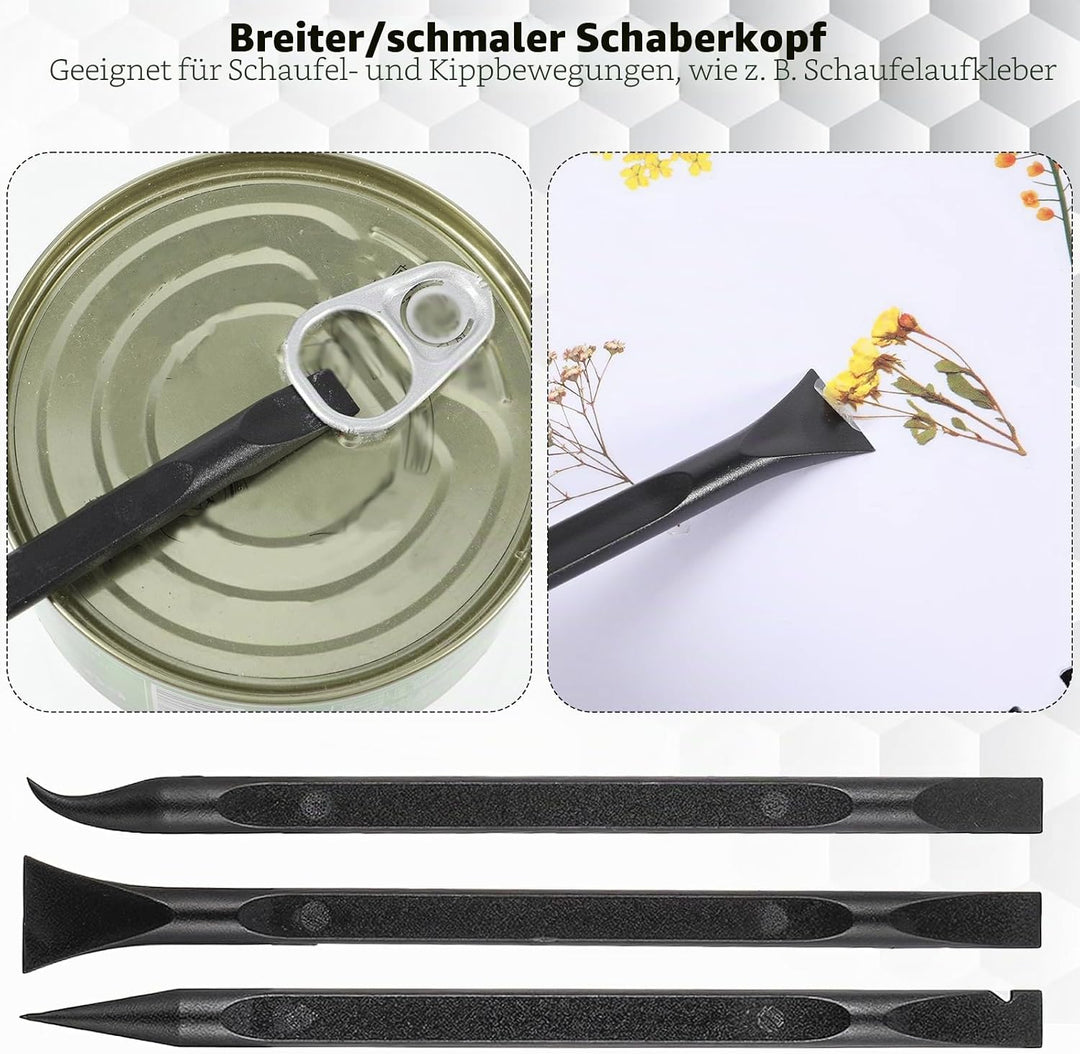 12 Stück Kunststoff Schaber Mehrzweck Plastik Schaber Werkzeug Set Modellbau Werkzeug Kunststoffscha