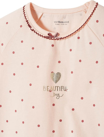 Vertbaudet VERTBAUDET2er-Pack Mädchen Nachthemden mit Leggings, Blumen Pack Rosa/Blau 128, Pack Rosa