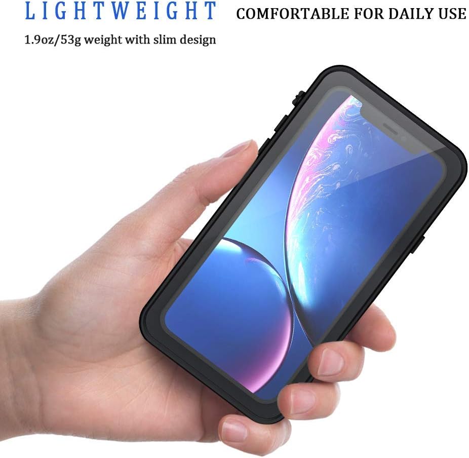 Lanhiem für iPhone XR Hülle, [IP68 Zertifiziert Wasserdicht] 360 Grad Handyhülle, Stossfest Staubdic