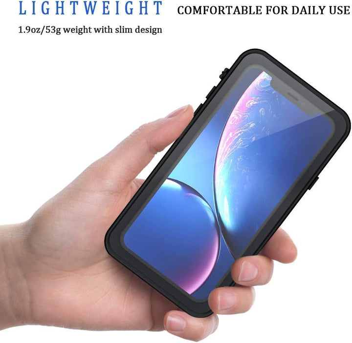 Lanhiem für iPhone XR Hülle, [IP68 Zertifiziert Wasserdicht] 360 Grad Handyhülle, Stossfest Staubdic