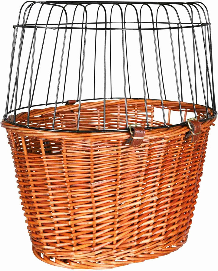 TRIXIE Hundekorb für das Fahrrad vorne bis 5 kg 44 × 48 × 33 cm - gewobener Hundefahrradkorb für den